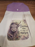 Serviette de four lilas